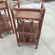 Vintage rattan bedside table pair