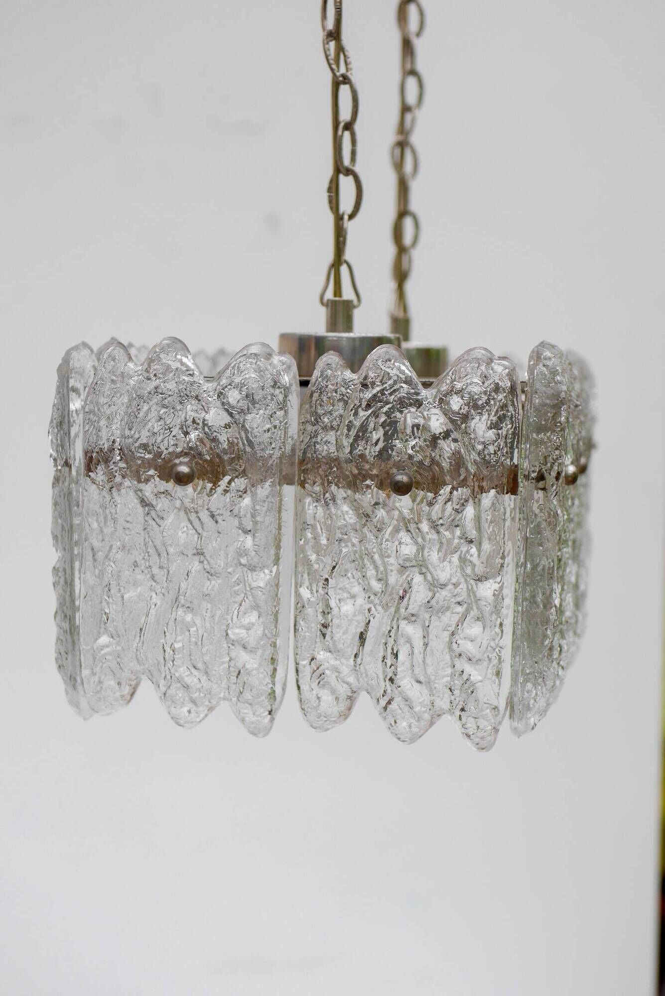 Lustre en cristal "Carl Fagerlund" d'Orrefors, Suède