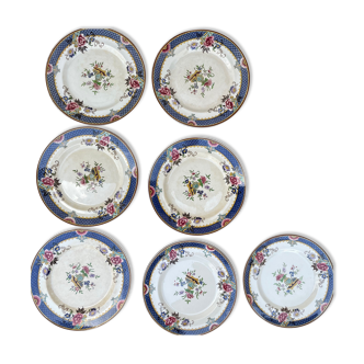 Set of 7 plates Sarreguemines