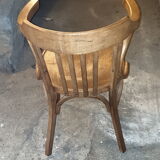 Curved wood office chair