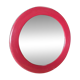 Vintage red round mirror