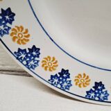 Pair of indigo and saffron flat plates