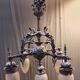 Lustre 1900 métal et verre