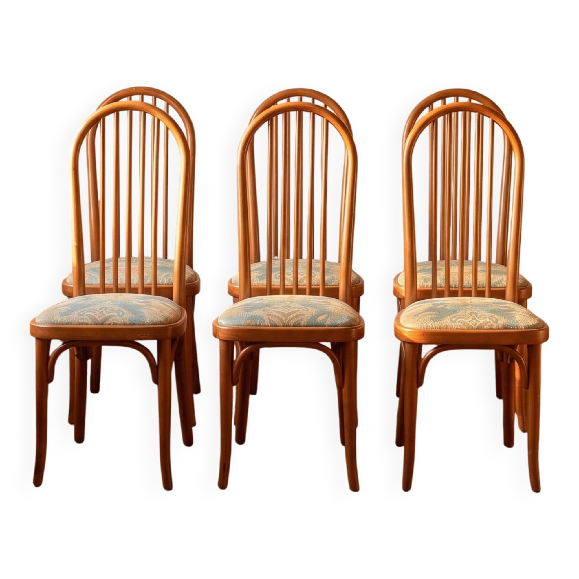 Lot 6 chaises cuisine - Baumann type "bistrot"