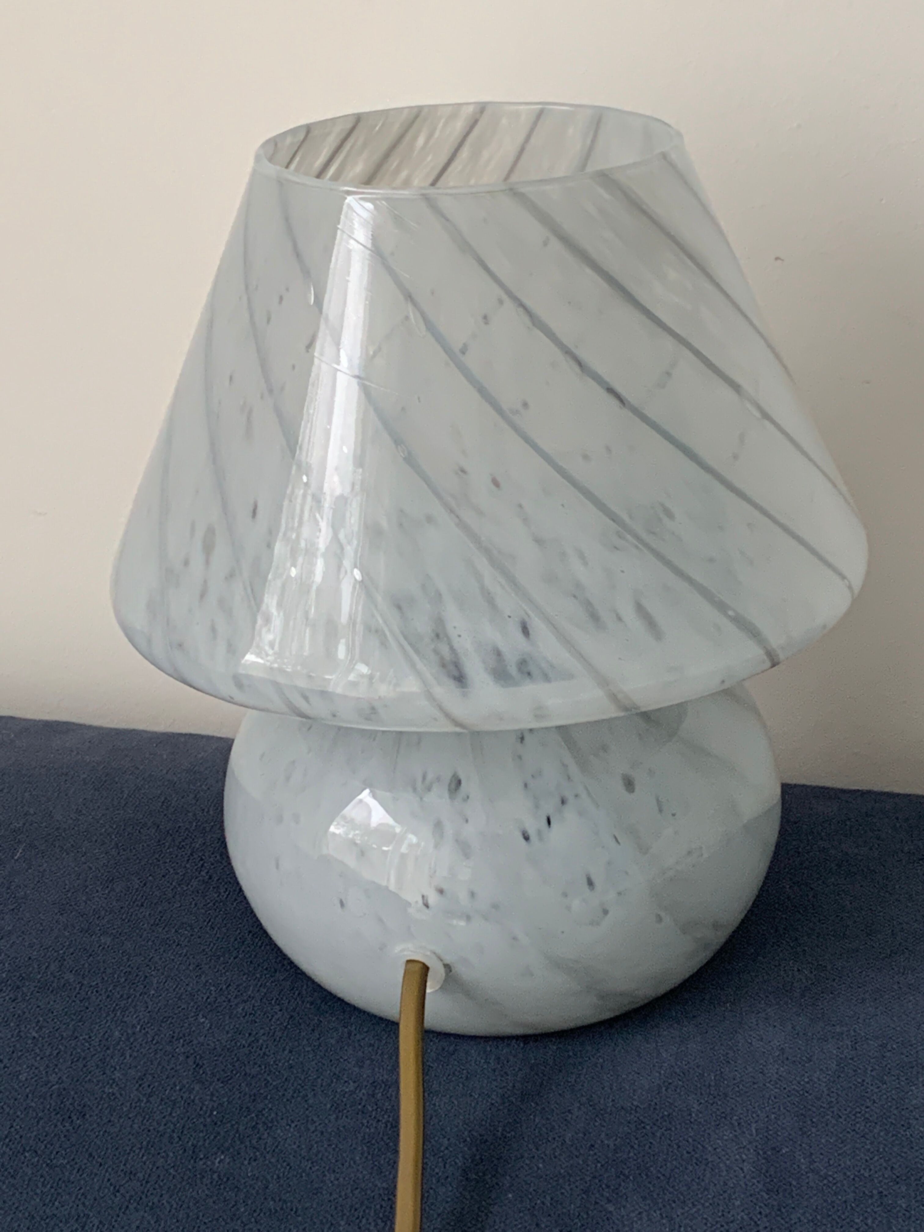 Lampe champignon en verre de Murano, 1980