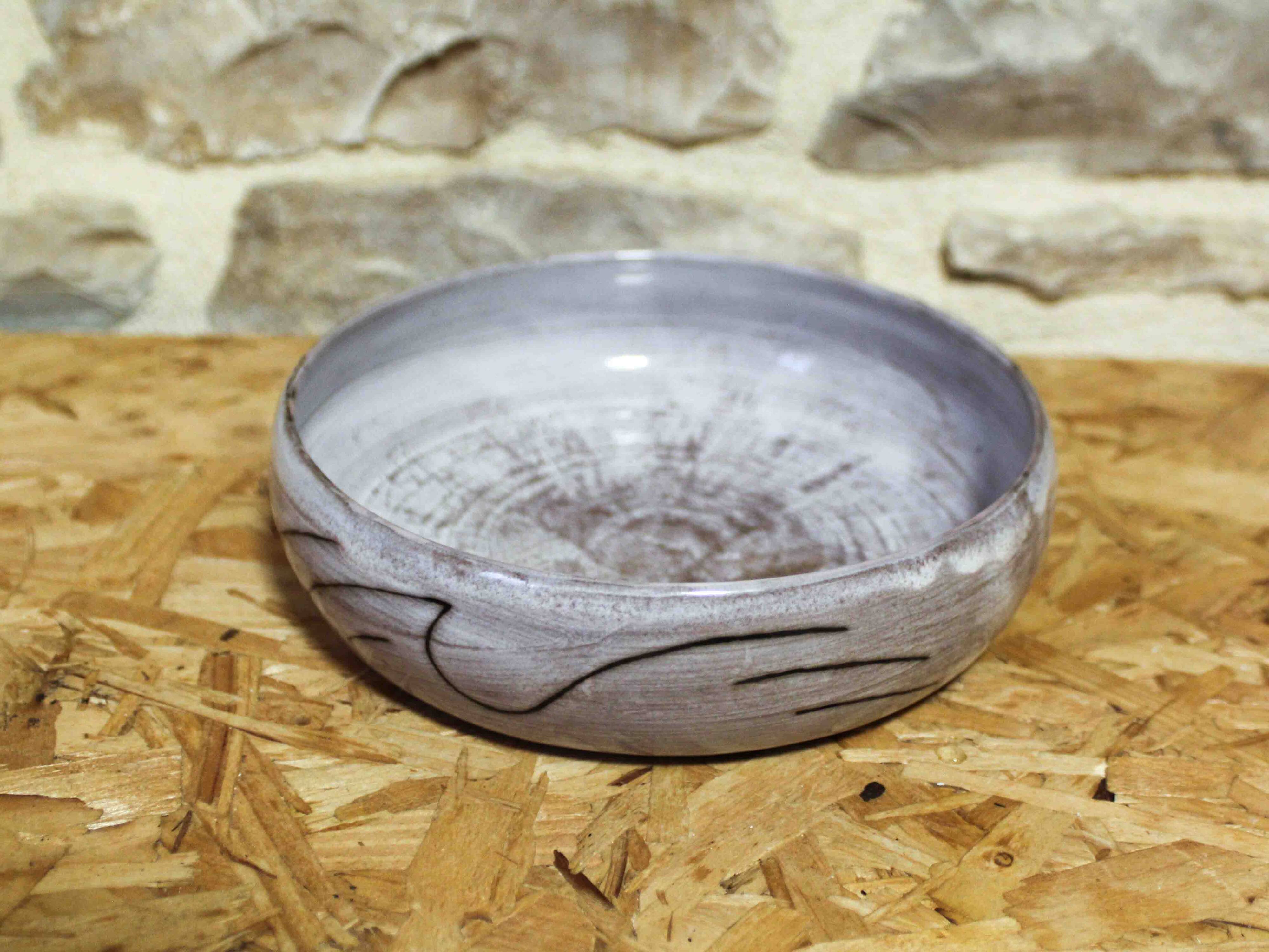 Enamelled ceramic tea set