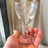 Suite of 4 glasses a port wine cooked in glass shear years 1930