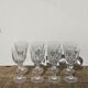 8 antique chiseled crystal stems - classic wine glasses