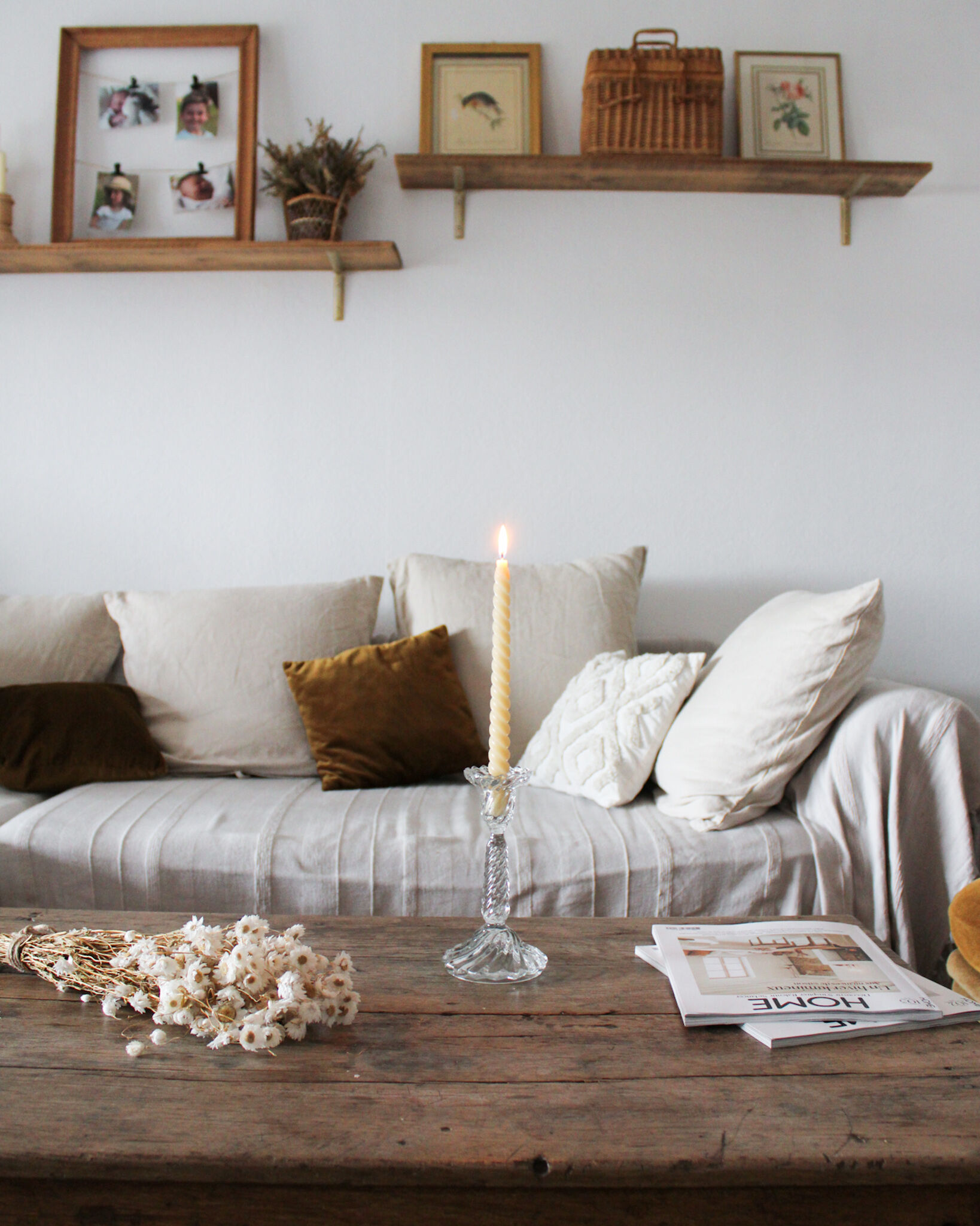 Glass candle holder