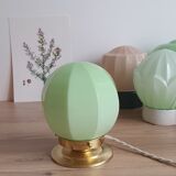 Green opaline table lamp