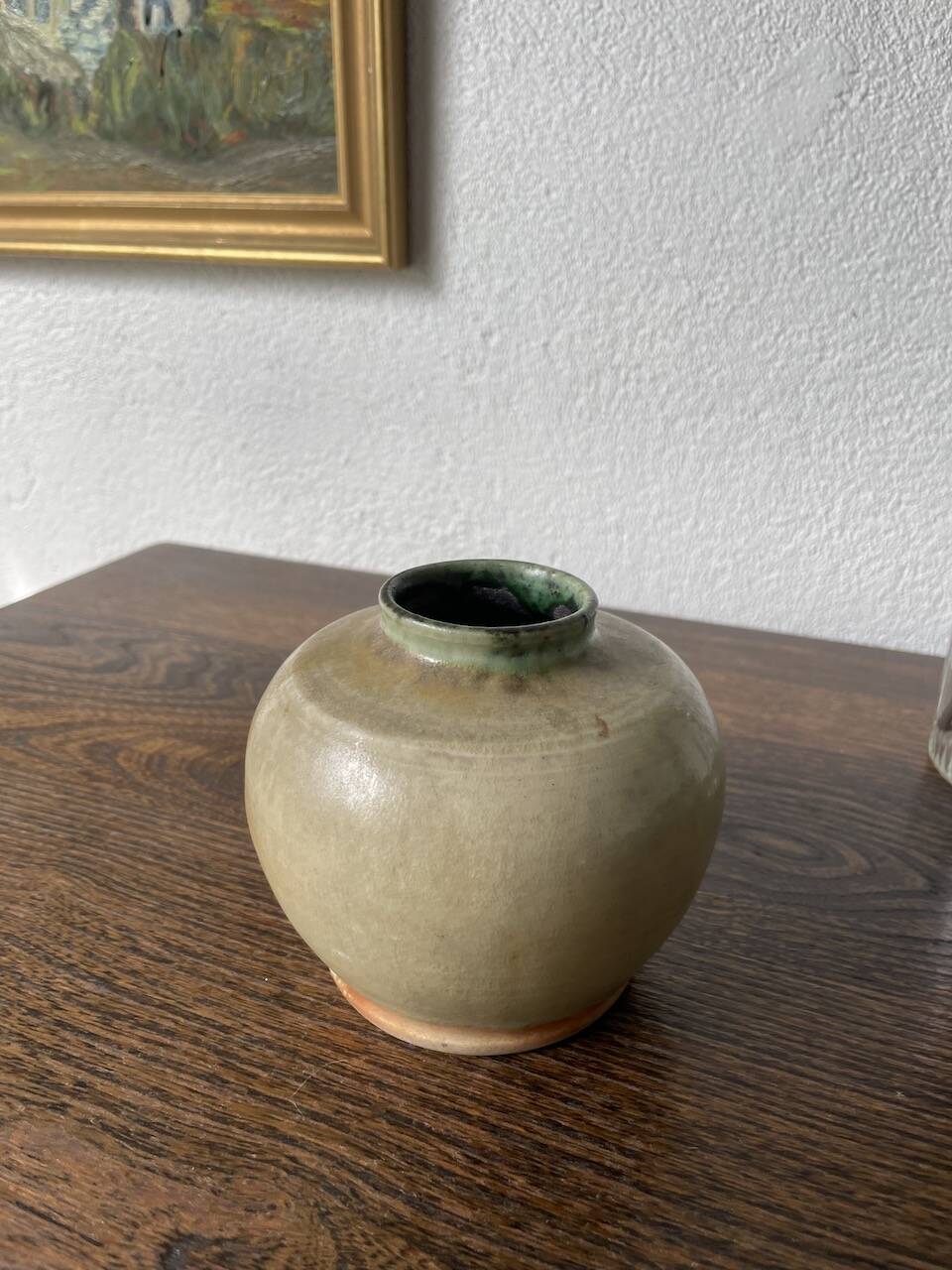 Small glazed ceramic vase