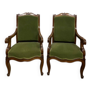 Paire de fauteuils napoleon - iii