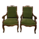 Paire de fauteuils Napoleon III en acajou