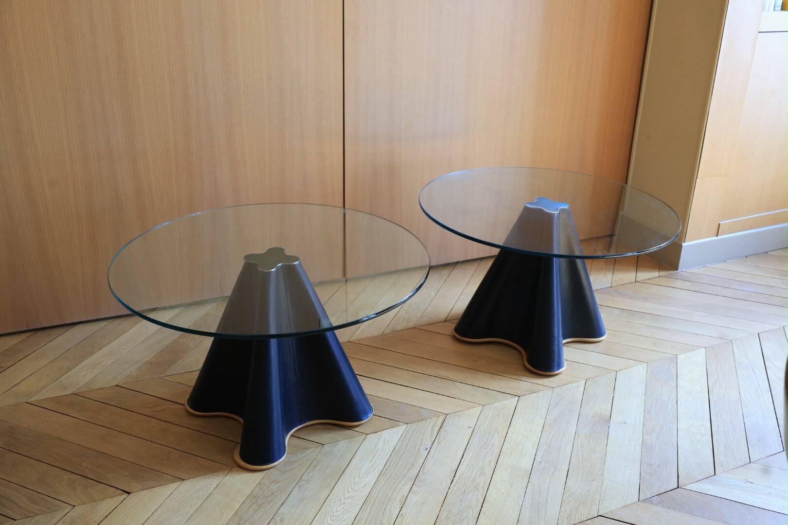 Paire de table d’appoints Trébol par Oscar Tusquets