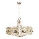 Large chrome glass and crystal pendant by Sische, Germany, 1970s.