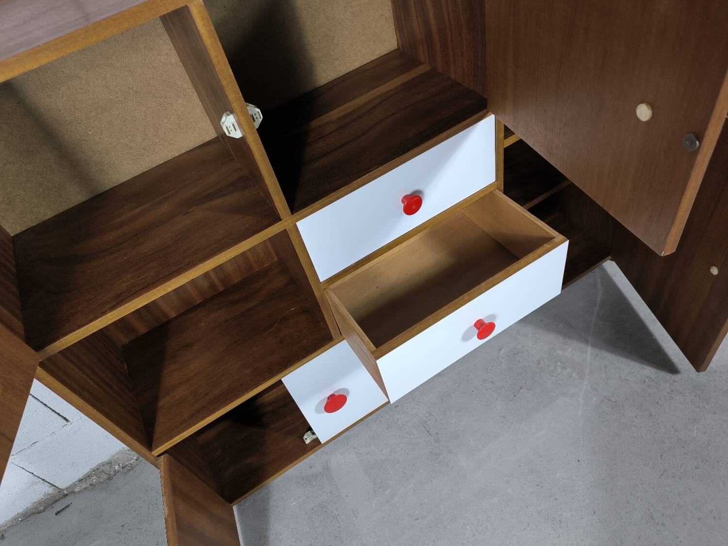 Vintage Scandinavian children's bookcase sideboard