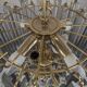 Brass and Murano chandelier by Venini by Novaresi