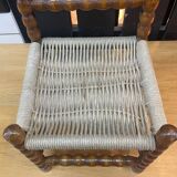 Rope and turned wood children's chair