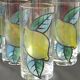 6 verres à orangeade en verre, années 1970