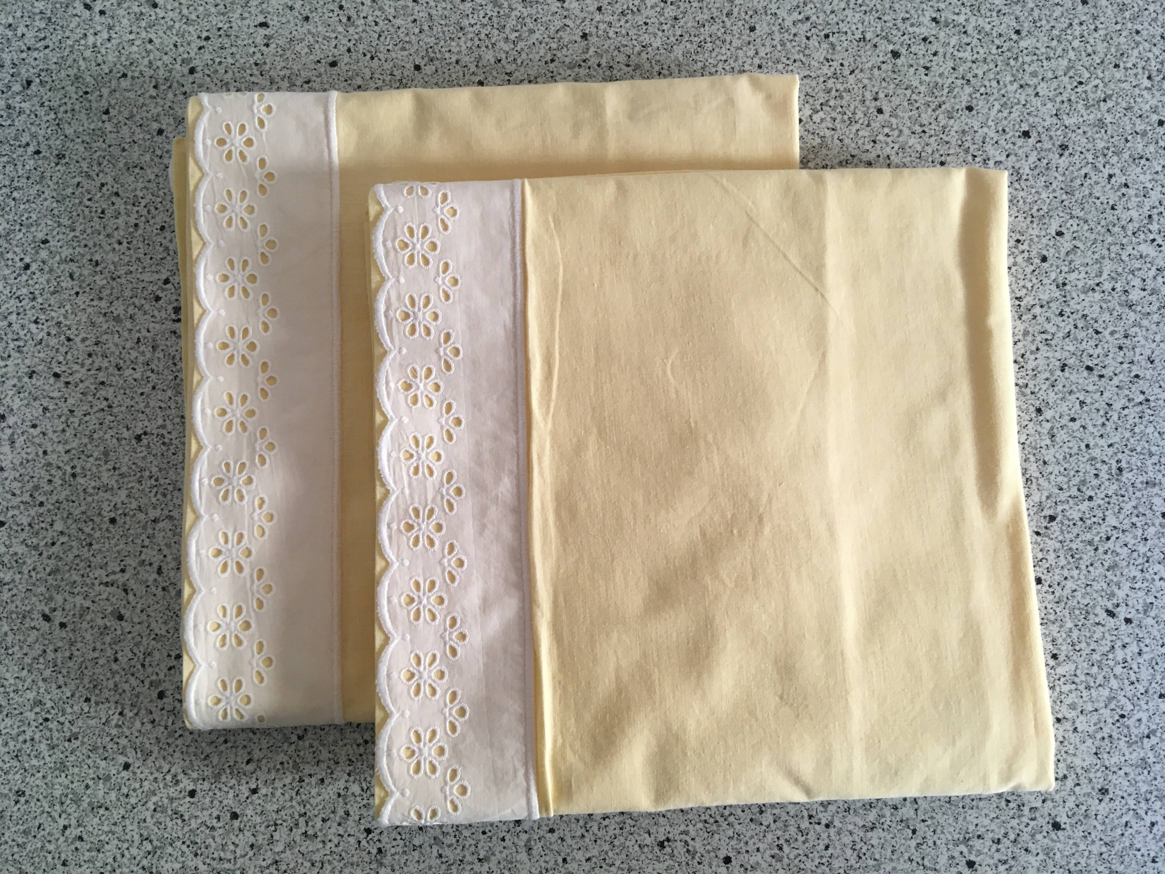Pair of English style pillowcases