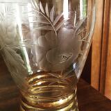 1950s engraved vase