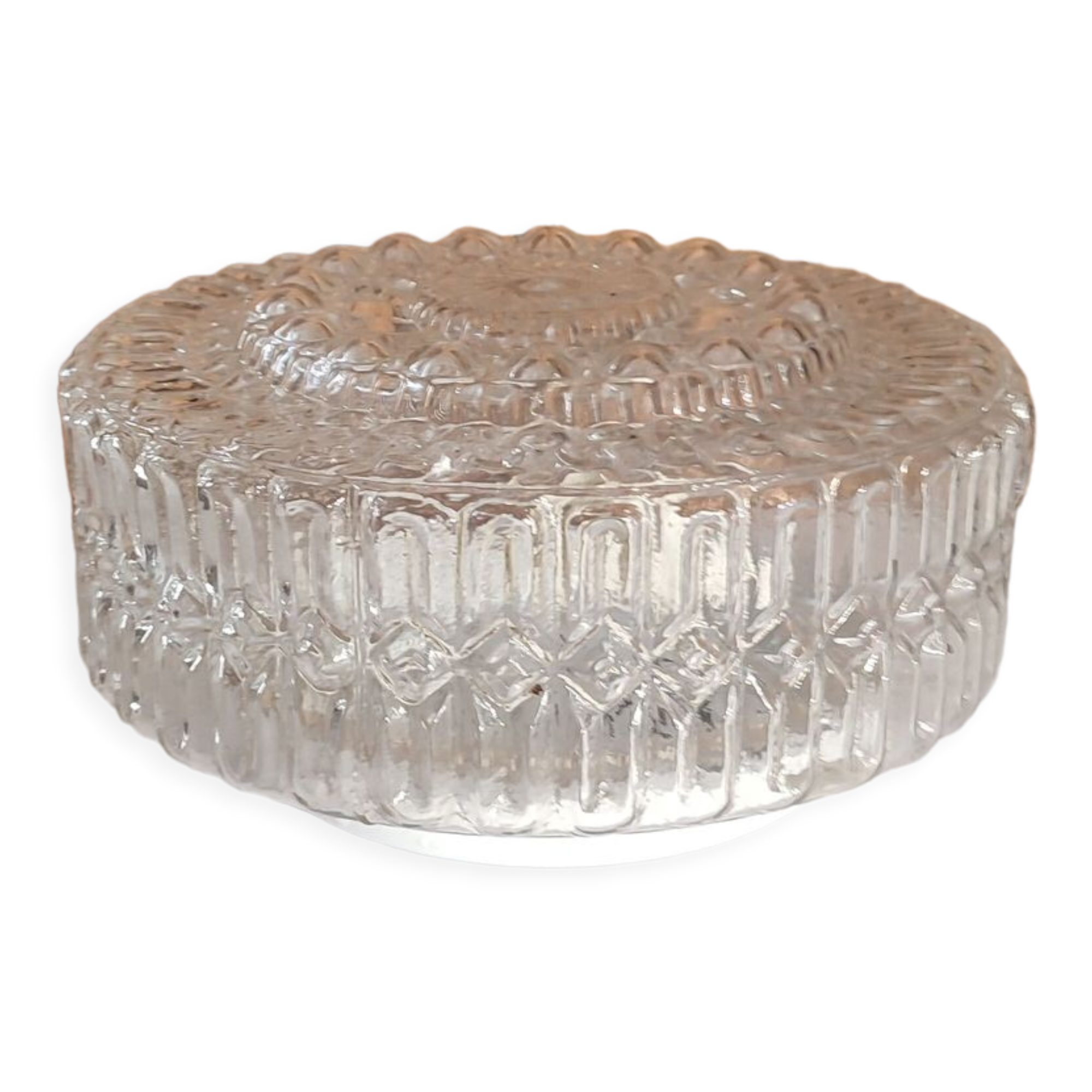 Cast glass ceiling lamp