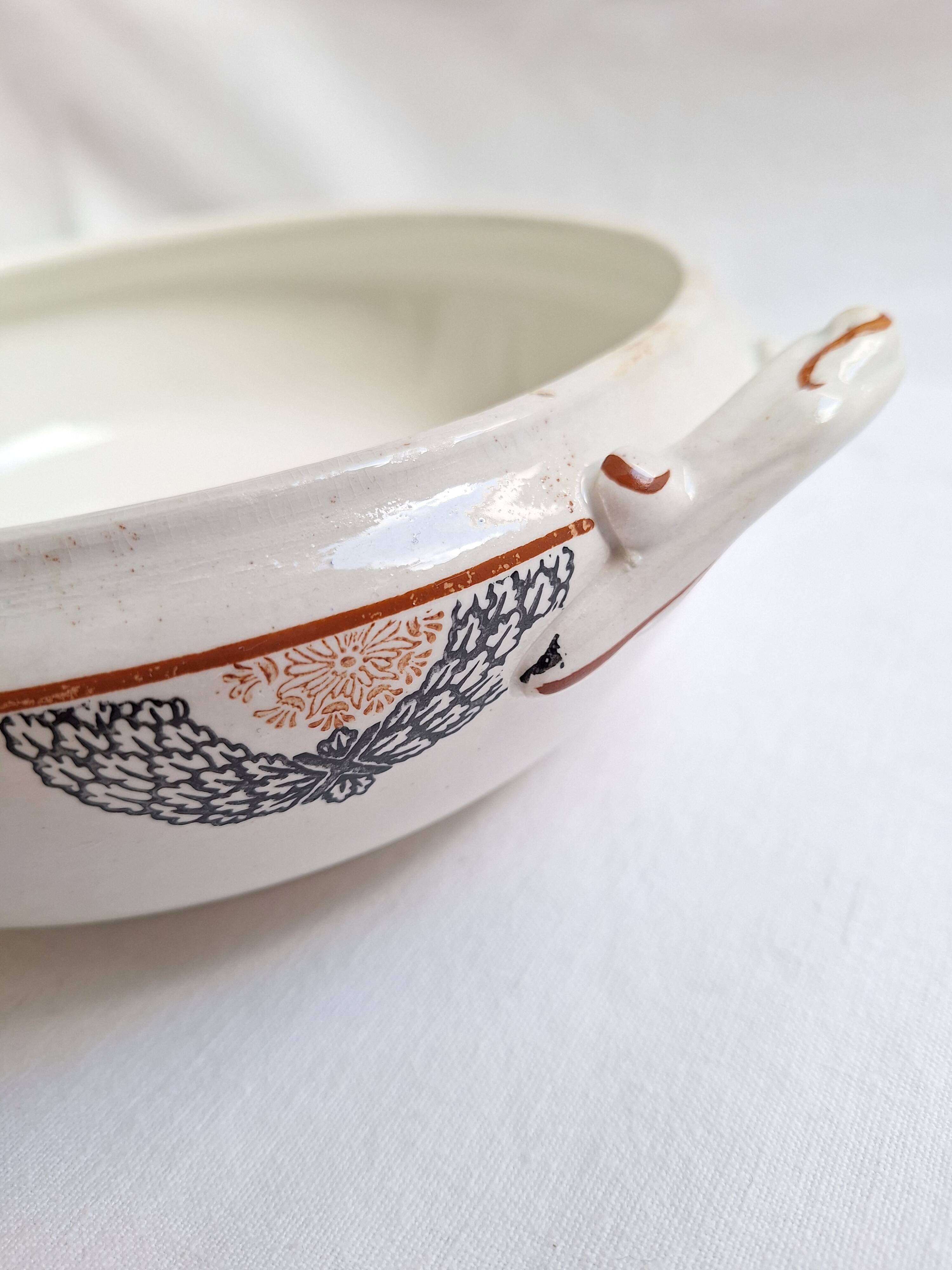 HBCM Pauline model orange and black soup tureen