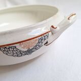 HBCM Pauline model orange and black soup tureen