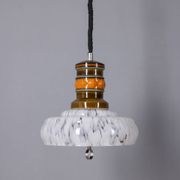 Vintage 1960s Italian design ceramic and glass chandelier