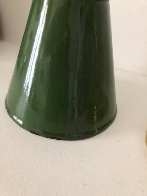 Old desk lamp, brass workshop