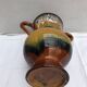 Ancient vase sarreguemines model hawaii painted ceramics - vintage label