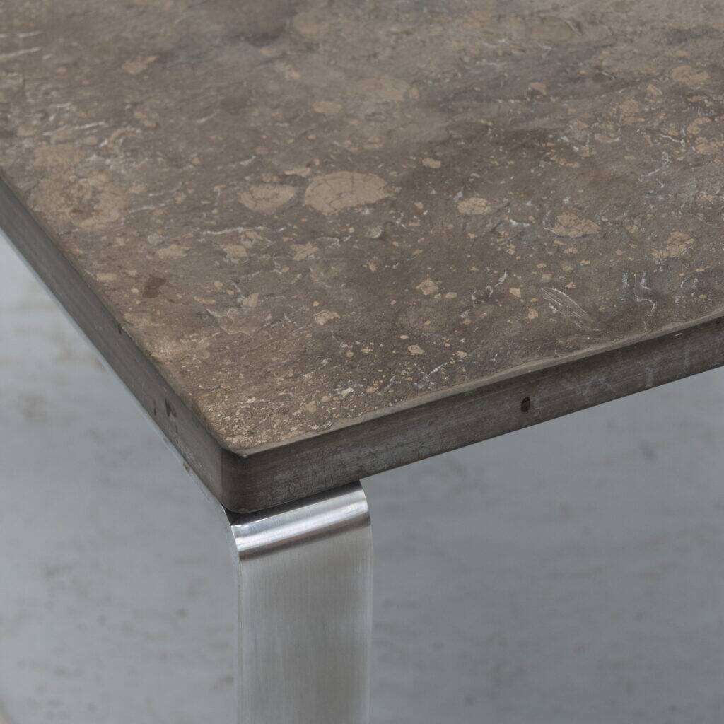 Slate & Chrome coffee table by Draenert 1970s