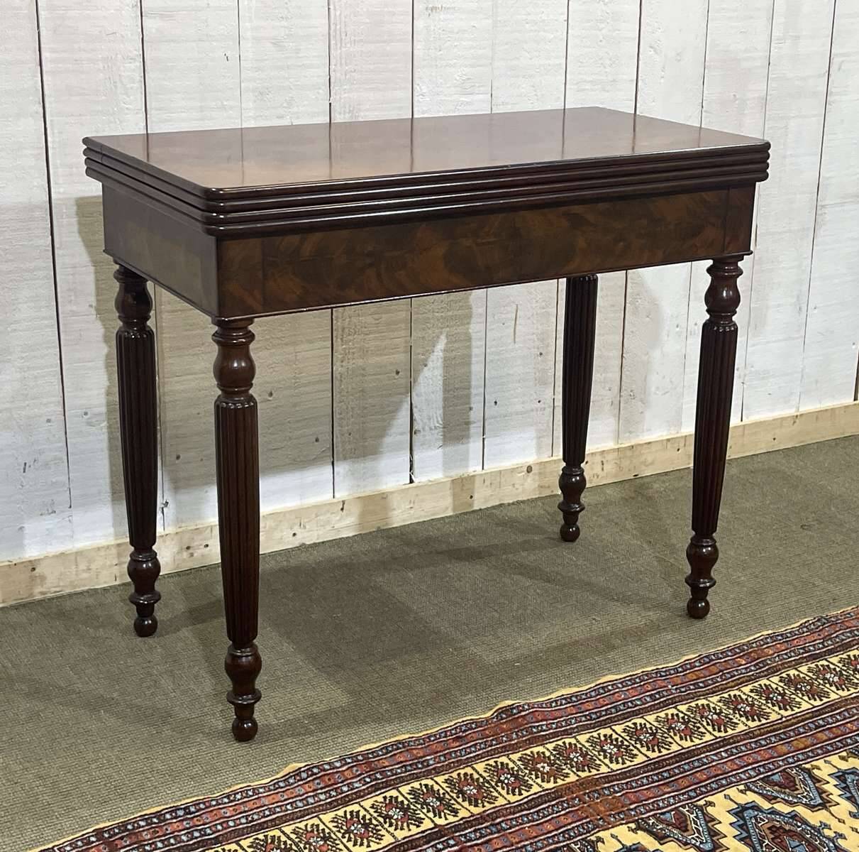 Louis Philippe 19th-century gaming table in mahogany.