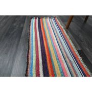 Vintage Turkish Oushak Handmade Wool & Cotton Runner Rug 46x523