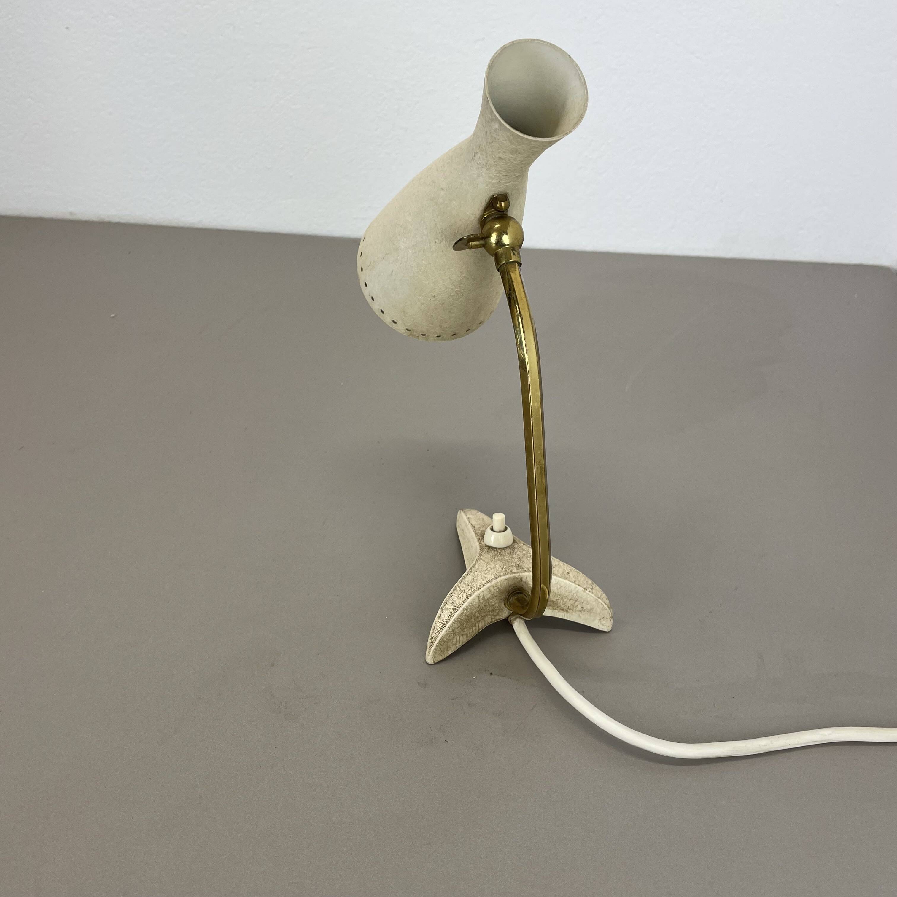 Original Modernist beige Metal Table Light by Cosack, Germany, 1960s