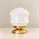 Zoé — Table lamp in speckled white Clichy glass and gold brass.