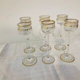 Antique Art Nouveau liqueur glasses by Theresienthal, 1900s, set of 6