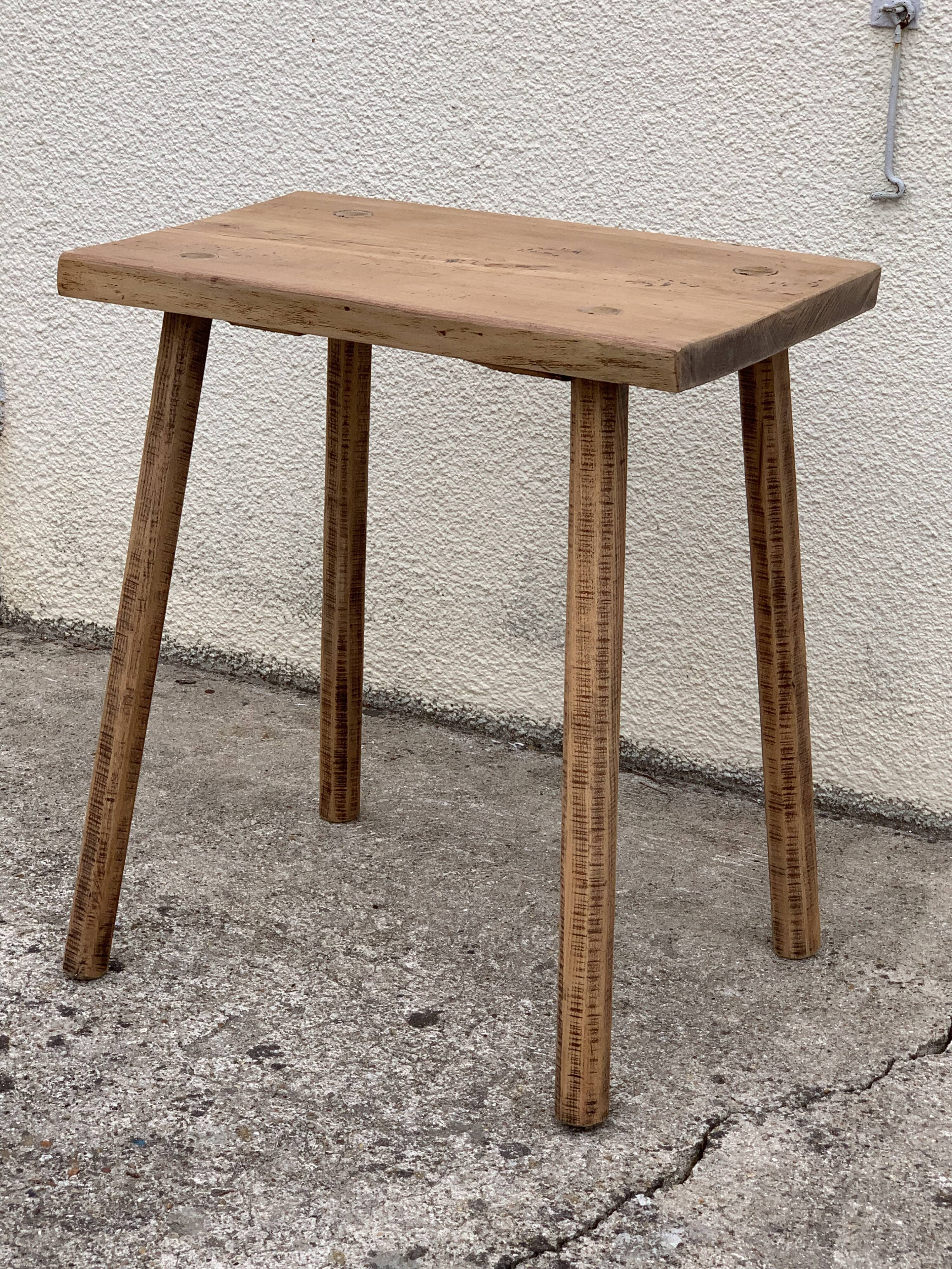 Brutalist table wood raw