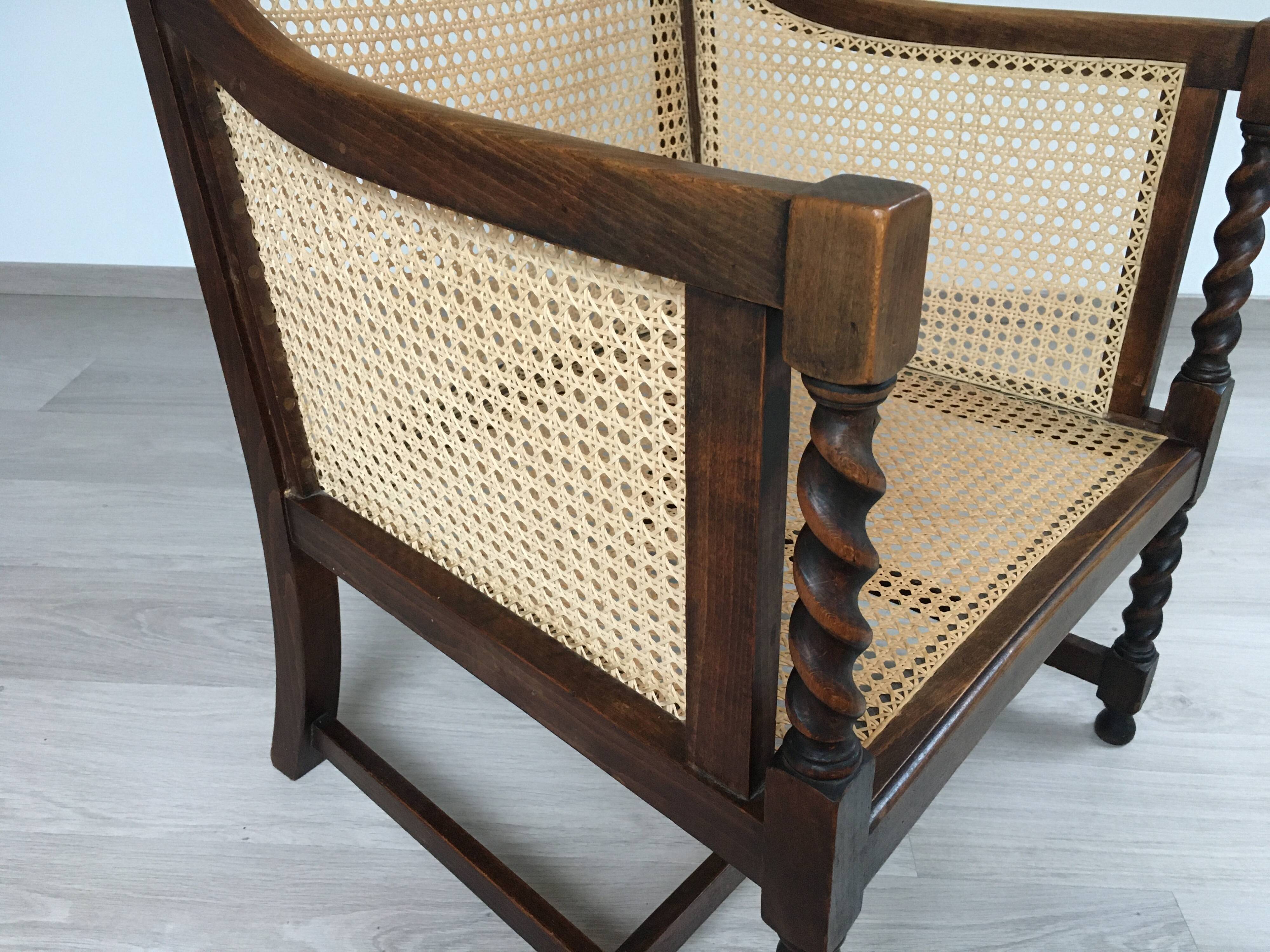 1950s cane armchair