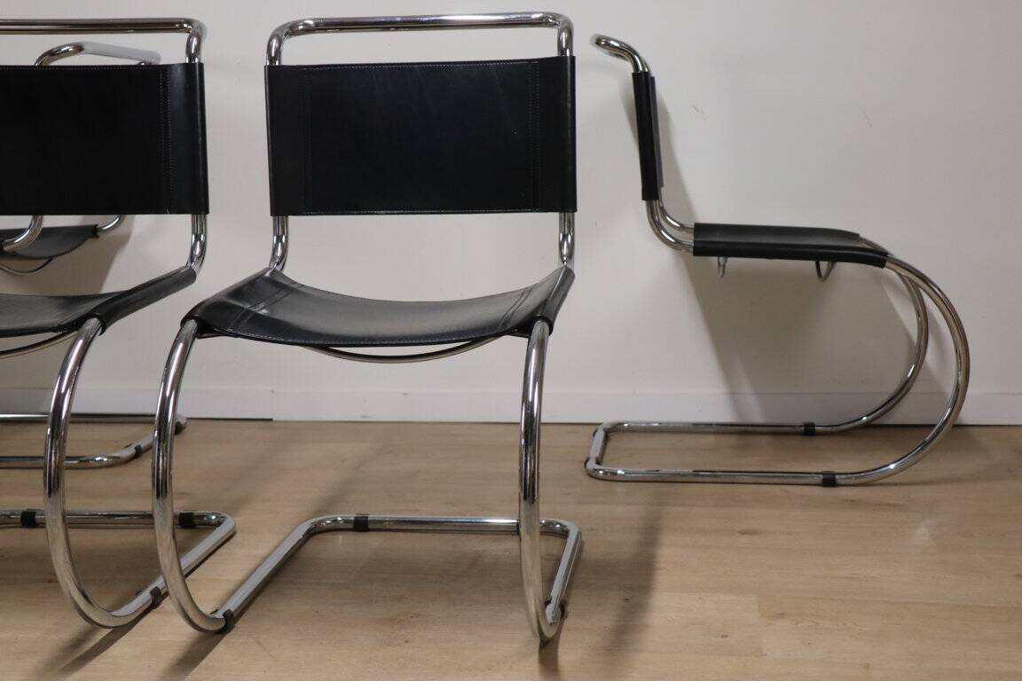 Set of 4 MR10 chairs by Ludwig Mies Van Der Rohe