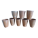 Ensemble de 8 tasses ou verres en grès tourné artisanal