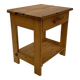 Vintage pinewood bedside table compact design 70's