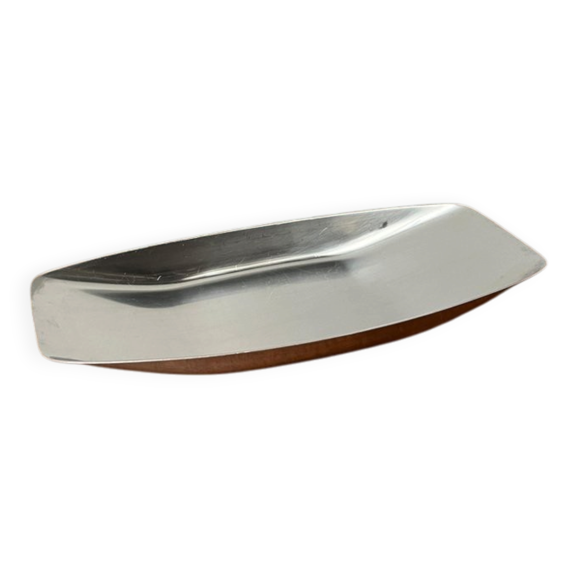 German Cromargan plate from the mid-century by WMF, 1960s.