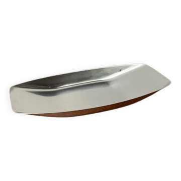 Assiette allemande Cromargan du milieu du siècle de WMF, années 1960