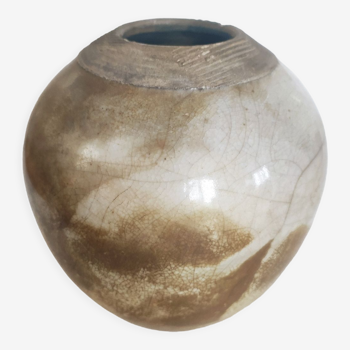 Signed Raku vase