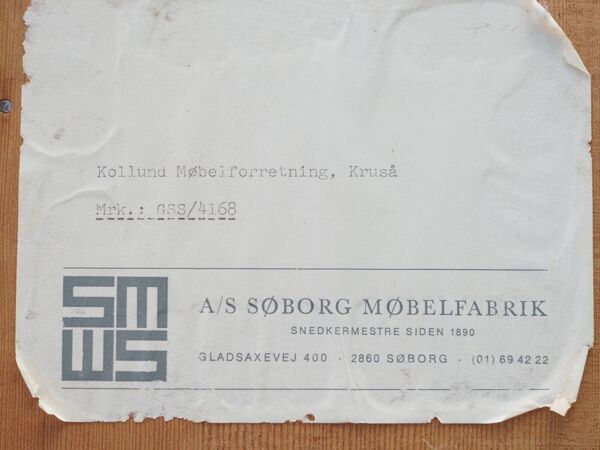 Bibliothèque en frêne, design danois, années 1970, designer : Børge Mogensen, fabricant : Søborg Møbler