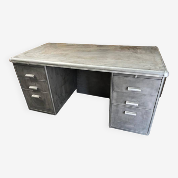 Industrial metal desk