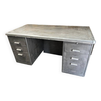 Industrial metal desk