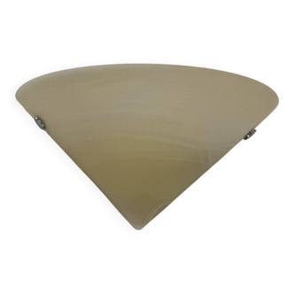 Vintage wall light, chrome and frosted glass, France, 1980.