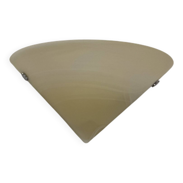 Vintage wall light, chrome and frosted glass, France, 1980.